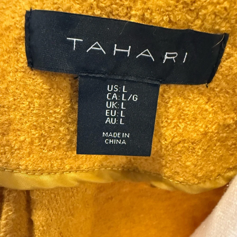 Tahari | Open front wool blend pea coat size large